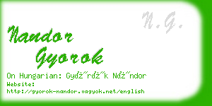 nandor gyorok business card